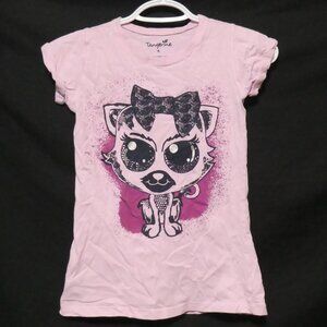 TANGERINE | size 8 | Pink Short Sleeve Graphic T-Shirt / Tee | GUC